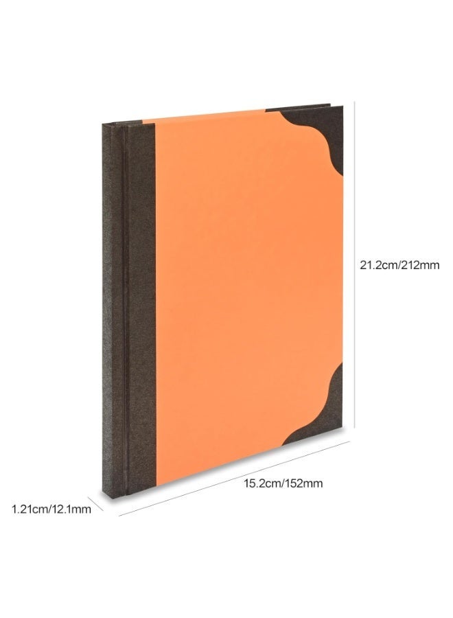 FIS® Hard Cover Notebook, A5 Size(148x210mm), 96 Sheets, Single Line Ruling with Black Spine and Corners, Packet of 5 Pieces, Neon Orange Color-FSNBA596NOR - Image 3